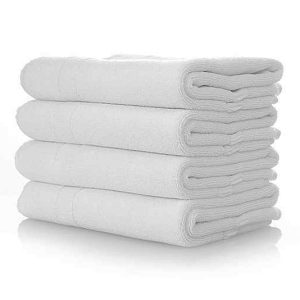 premium white hand towels - product shot